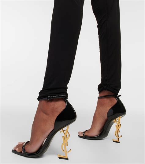 sandali neri ysl|opyum ysl sandals.